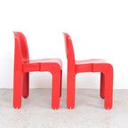 Joe Colombo Universal Stoelen Rood, 1960s thumbnail 6