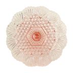 Grote Roze Taartschaal Standaard Depression Glass Art Deco 30Cm thumbnail 5