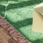 HKLIVING Handgeknoopt Wollen Vloerkleed Groen thumbnail 11