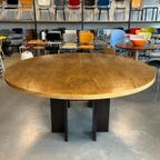 Jaren 70 Vergadertafel Rond Vintage Ronde Eettafel Xxl 180Cm thumbnail 2