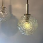 Midcentury Vintage Cascade Lamp 3 Glazen Bollen / Chroom thumbnail 4