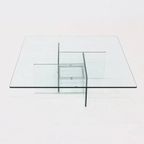 Italian Modern Architectural Glass Coffee Table 1970S thumbnail 6