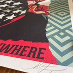 Shepard Fairey Obey Americat Riot, Signed And Dated By Artist thumbnail 14