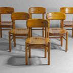 Set Van 6 Deens Mid-Century Eetkamerstoelen Van Rainer Daumiller In Dennenhout, 1960S thumbnail 6