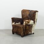 Art Deco Armchair In Cow Skin thumbnail 2