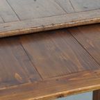 Antieke Franse Boeren Eettafel Uit De Vroege 19e Eeuw Met Twee Laden En Een Broodplank thumbnail 13