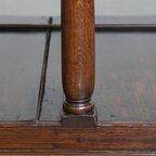Prachtige Antieke Engelse Double Based Side Table/ Dressoir Van Eikenhout thumbnail 13