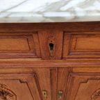 Vintage Antiek Dressoir Commode Ladekast Badkamermeubel Met Marmer Blad 707 thumbnail 16