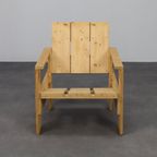 Crate Lounge Chair, In The Style Of Gerrit Rietveld, 1980s. thumbnail 3