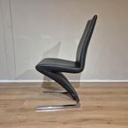 4x Rolf Benz 7800 - Eetkamerstoelen - Nieuwstaat - Zwart-wit thumbnail 7