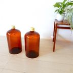 Xxl Retro Vintage Apothekersfles Vaas Fles Glasjaren 60 / 70 thumbnail 3