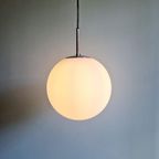 Grote Suspensie In Wit Gesatineerd Opaalglas, Limburg, 1970 thumbnail 8