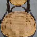 Set Van 2 Vintage Bentwood “long John” Thonet Design Hoge Eetkamerstoelen thumbnail 9