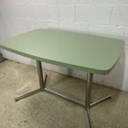 Vintage Formica Tafel Met Muntgroen Blad thumbnail 3