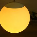 Retro Vintage Lamp Hanglamp Jaren 60 / 70 Melkglas Wit Bol thumbnail 6