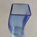 Blue Vase Krosno Poland, 1980S thumbnail 8