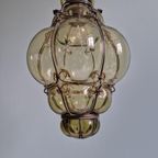 Venetiaanse Ophanging In Geblazen Glas En Gesmeed Metaal thumbnail 13