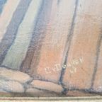 Vintage Kleurrijk Schilderij Stilleven In Houten Lijst ‘70 thumbnail 8