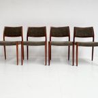 Unieke Set (4) Niels Möller Model 80 Stoelen, 1960'S thumbnail 4