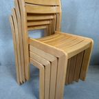 4x 1980’s Beukenhouten Stoelen thumbnail 10