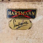 1930S Garderobe Stoomkoffer Van Hartmann – Geitenleren Kist thumbnail 3