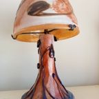 La Rochere, Uniek  Franse Glaspasta Mushroom Lamp Met Opliggende Glas, Handvervaardigd thumbnail 5