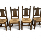 4X Brutalist Eetkamerstoelen thumbnail 3