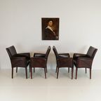 Prachtige Eetkamerstoelen Van Schapenleer (Set Van 4 Stoelen) thumbnail 6