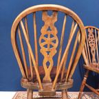 Vintage Brocante Eiken Houten Windsor Chairs Engelse Stoelen thumbnail 6