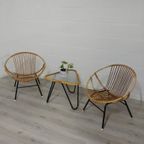 Vintage Rotan Lounge Set | Rohé Noordwolde | Fauteuils thumbnail 4