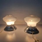 Een Paar Mazzega Murano Tafel Lampen Vintage Design thumbnail 2