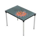 Kleine Keramische Tegeltafel Chroom Adri Belarti Oranje Bloem 47Cm thumbnail 6