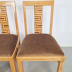 Set 4 Art Deco Eetkamerstoel Jaren 30 Stoelen Vintage Stoel thumbnail 9