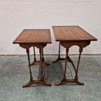 Antieke Mimiset Bijzettafel Set thumbnail 8