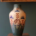 Art Deco Handbeschilderde Aardewerk Vaas, Circa 1925–35 thumbnail 4