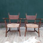 Set Van 2 Brutalistische Fauteuils Vintage Designstoelen 60 thumbnail 6