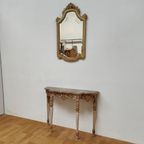 Barok Rococo Wandconsole Sidetable Met Marmer Blad En Spiegel 04 thumbnail 5