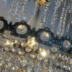 Grote Vintage Design Kristallen Brons Zak Kroonluchter thumbnail 21