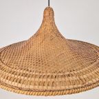 Vintage Rotan Trompet Hanglamp Bamboo Heksenhoed Japandi “60 thumbnail 7