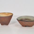 Set 2 Japandi Art Bowls Earthware Kom 2003 Design Handmade thumbnail 2