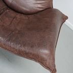 Wammes Loungestoel Van Bruin Leer Door Gerard Van Den Berg Voor Montis, Jaren 70 thumbnail 14