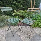 7 Vintage Antieken Franse Bistro Tuinstoelen Tuinstoel thumbnail 4