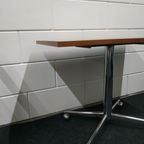 Vintage Jaren 60-70 Verrijdbare Bijzettafel Tv Tafel (Fineer Chroom) thumbnail 3