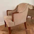 Chesterfield Club Chair Beige - Originele Vintage thumbnail 7