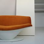 Vintage Space Age Fiberglass Fauteuil Opnieuw Bekleed thumbnail 7