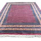 Handgeknoopt Perzisch Sarough Mir Vloerkleed 245X295Cm - Vintage Tapijt - Rood Beige Blauw- Reliving thumbnail 4