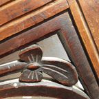 Antieke Modernisme Stoel / Spaanse Art Nouveau Stoel (ca1890) / Modernismo Chair thumbnail 9