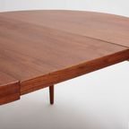 Round Extendable Dining Table By Schou Andersen Møbelfabrik, Denmark 1950’S. thumbnail 3