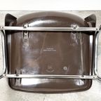 Vintage Helmut Starke Stapelbare Kuip Stoelen, High Gloss Bruin. thumbnail 7
