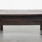 Robuuste, Antieke 18e Eeuwse Zuid-europese Boeren Salontafel Met Een Karaktervol Patina thumbnail 4